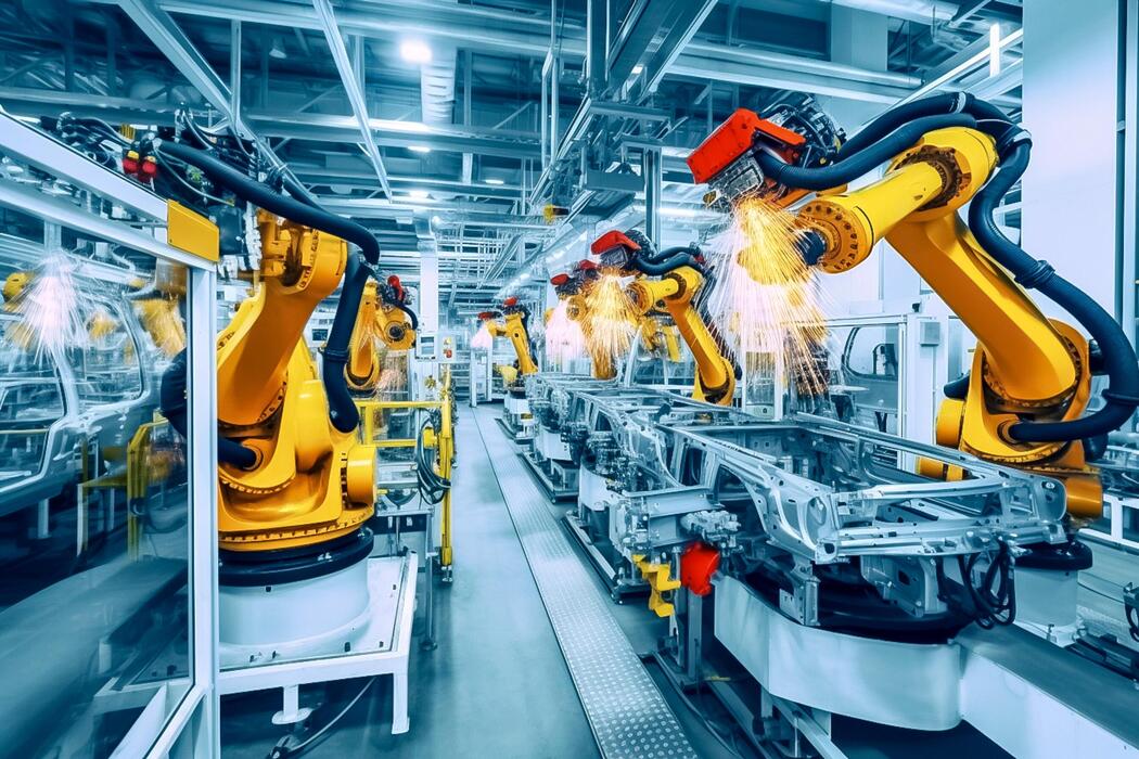 Robotic manufacturing line